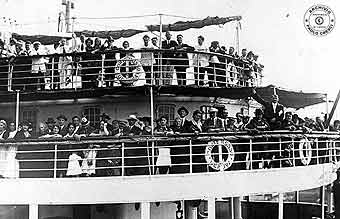 1925 c.a. - Emigranti a bordo del Conte Rosso